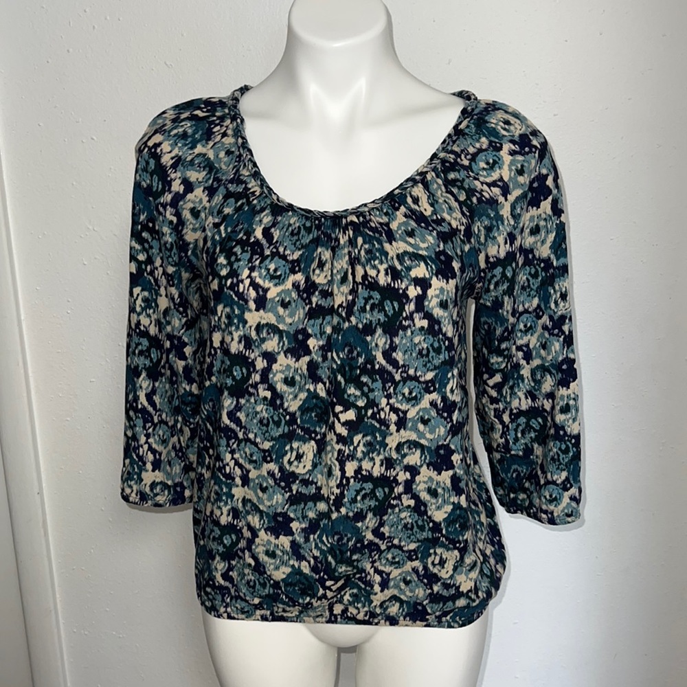 Lucky Brand Braided Peasant Top Sz S